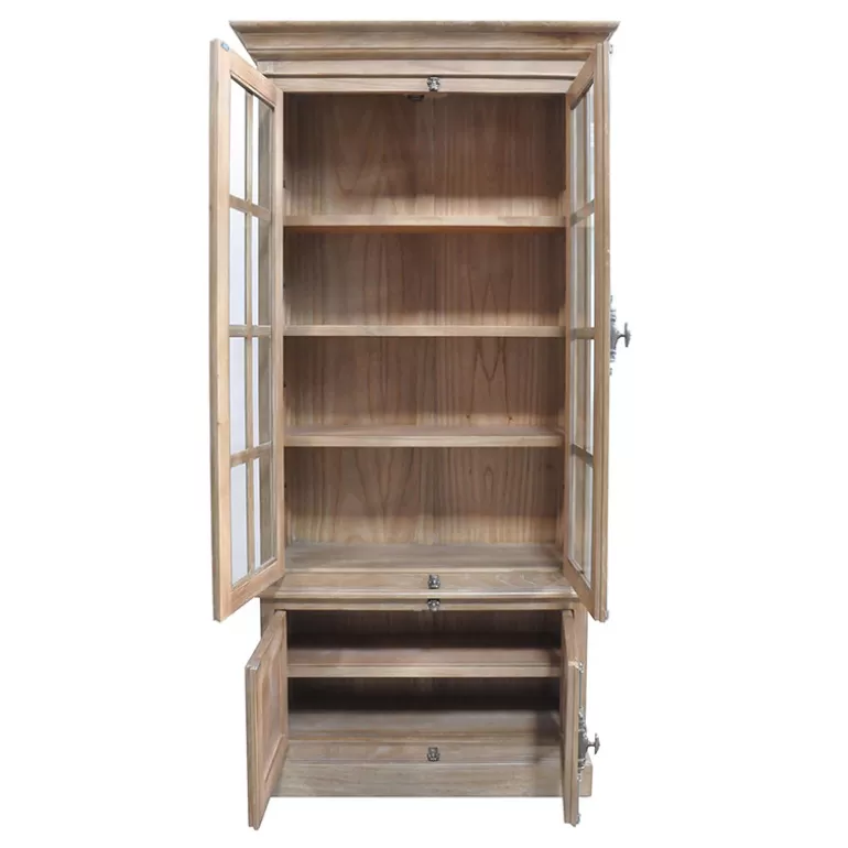Vitrine en bois 4 portes vitrées - Avignon H210<Meubles Moss Store