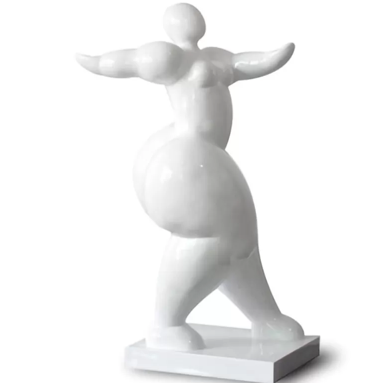 Walk - Statue femme laquée blanc design intérieure/extérieure<Meubles Moss Best